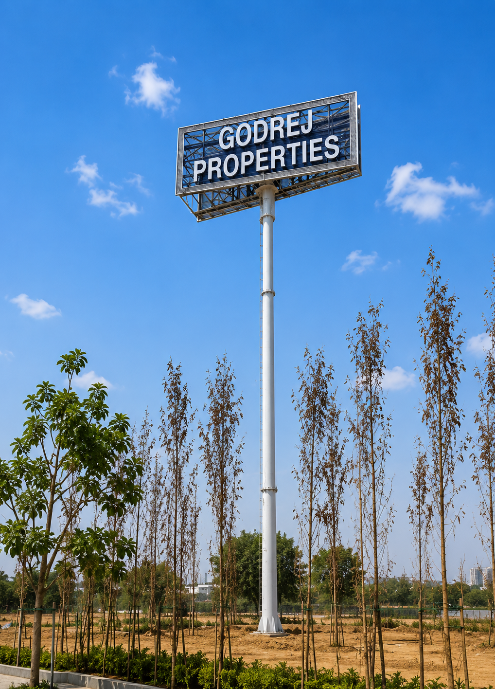 Double Side V pole for Godrej Sector 103 Gurgaon Haryana.